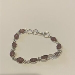 Elegant Silver and Purple Bracelet